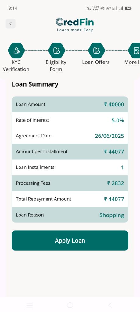Credfin Loan App 