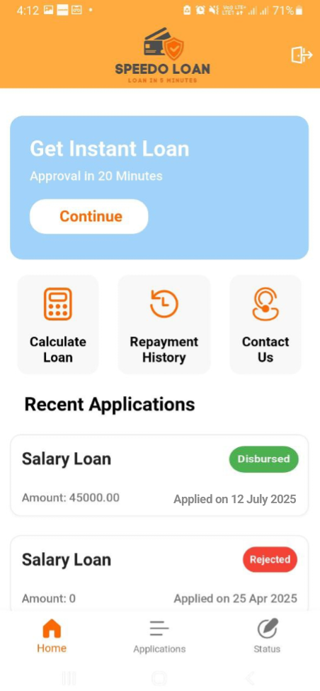 Speedoloan App 