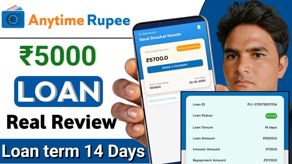 Anytime Rupee Loan App