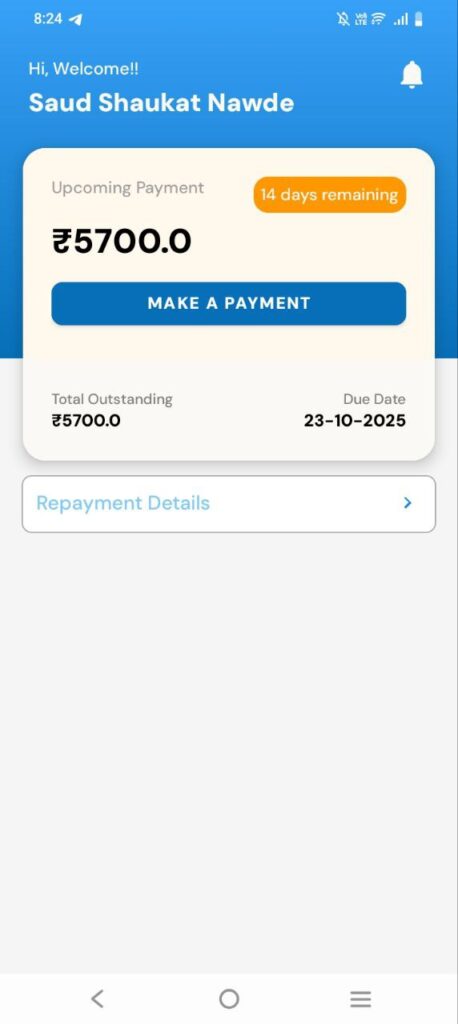 Anytime Rupee Loan Approval