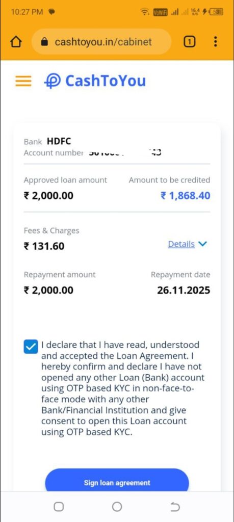 Cashtoyou loan review