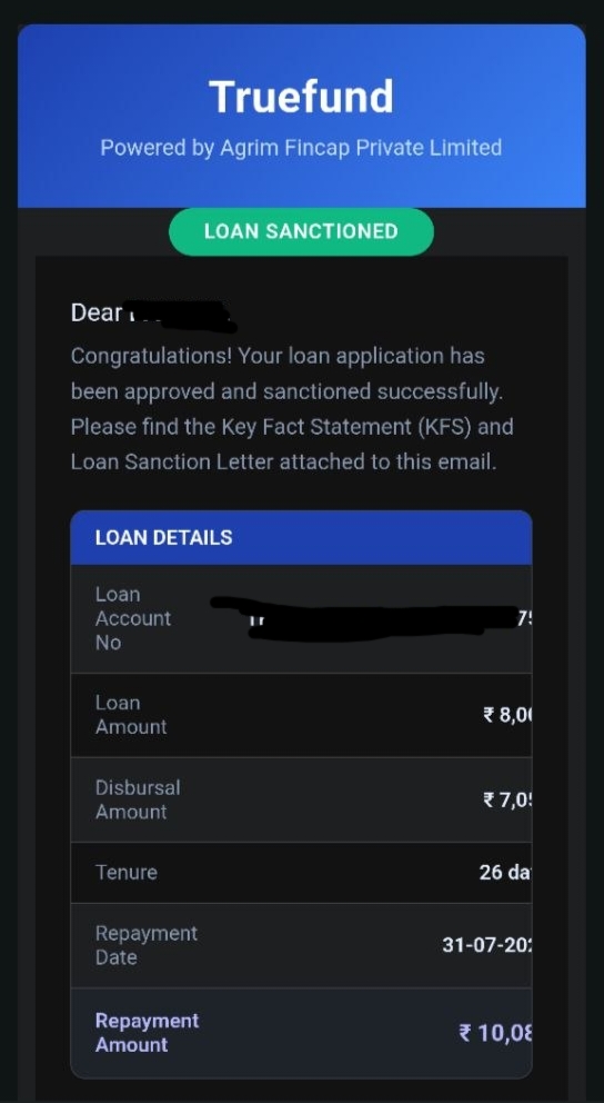 True Fund Loan Apply
